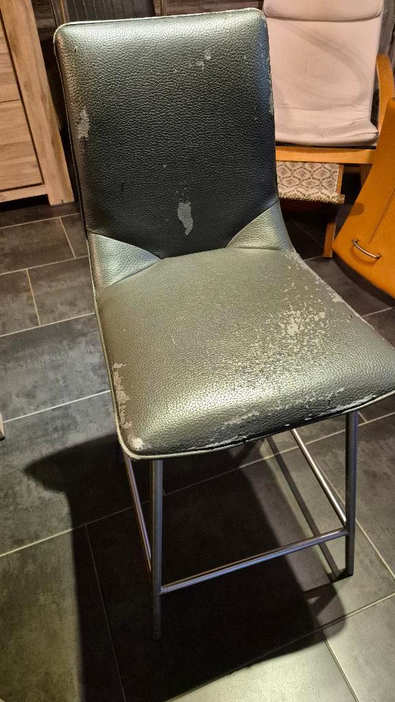 4 tabourets de bar, Maison & Meubles, Tabourets de bar, Utilisé, 60 à 90 cm, Métal, 4 tabourets, Pivotant, Enlèvement