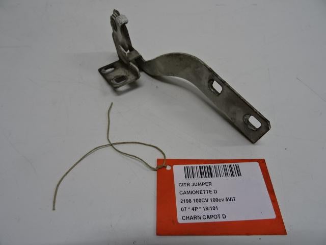 CHARNIERE DE CAPOT DROIT Citroën Jumper (U9), Autos : Pièces & Accessoires, Citroën, Mevr. I. Hauben, Utilisé, Rue de l'Espoir 34 34
4030  GRIVEGNÉE, BE