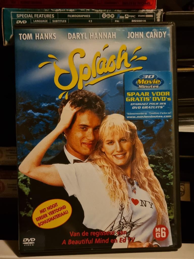 Splash, Tom Hanks, Daryl Hannah, John Candy, CD & DVD, DVD | Aventure, Enlèvement ou Envoi