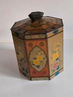 Antiek achthoekig blik, Ophalen of Verzenden