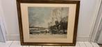 Winterlandschap Ets Roger Hebbelinck, Antiek en Kunst, Kunst | Etsen en Gravures, Ophalen