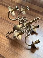 Vintage messing kroonluchter – 5 lichtpunten, Huis en Inrichting, Ophalen, Gebruikt, Metaal, Klassiek vintage