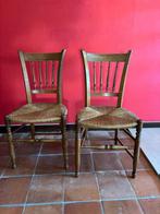 Chaise en bois et osier (6 chaises, prix par chaise), Maison & Meubles, Chaises, Brun, Enlèvement, Osier ou Rotin, Cinq, Six Chaises ou plus