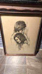 Mooie, vintage tekening, Antiek en Kunst, Ophalen