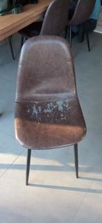 Anna Eetkamerstoelen - "Vintage kunstleer leer Bruin" €3/ST, Huis en Inrichting, Stoelen, Ophalen, Gebruikt, Bruin, Leer