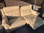 Lederen elektrisch verstelbare zetel 2m x 1m (beige), Huis en Inrichting, Ophalen, 100 tot 125 cm, Klassiek, Tweepersoons
