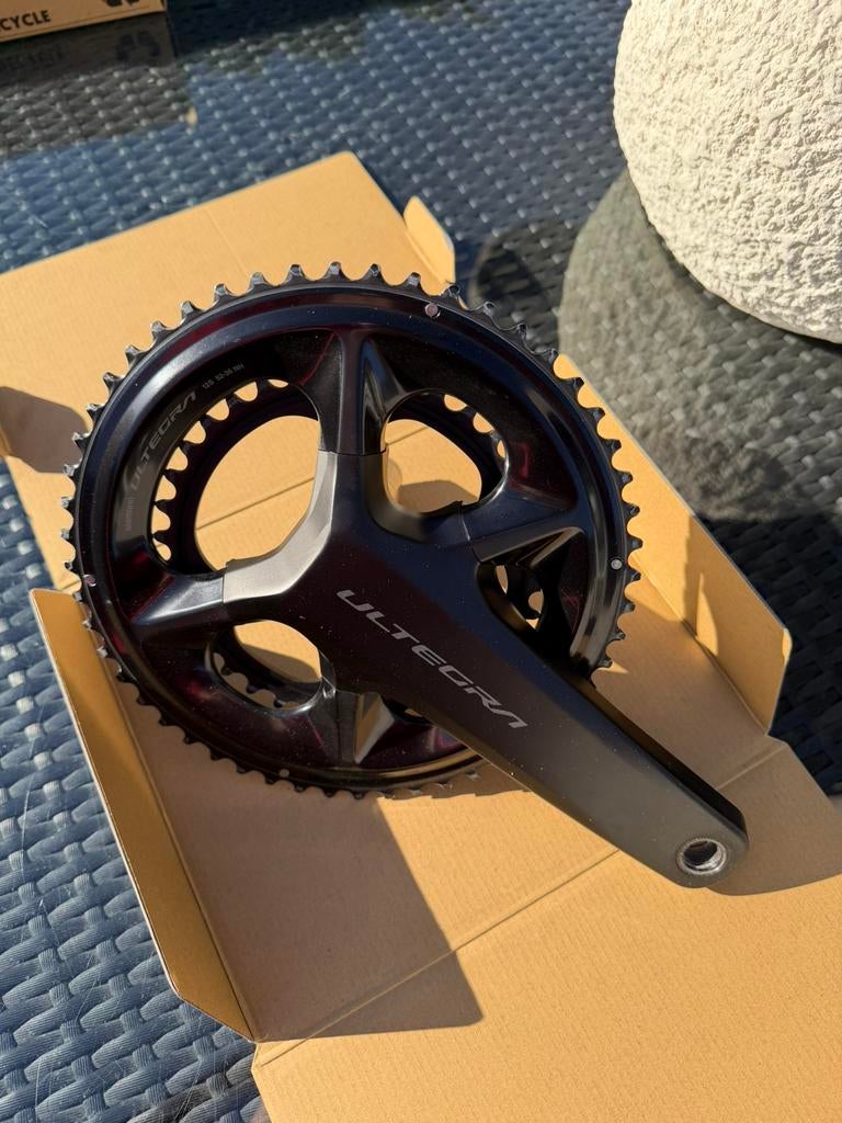 Shimano R8100 crankstel met 4iiii powermeter, Fietsen en Brommers, Fietsonderdelen, Ophalen of Verzenden, Zo goed als nieuw, Racefiets