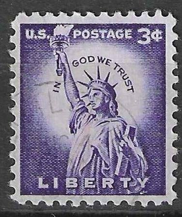 USA 1954 - Yvert 581 - Vrijheidsbeeld - 3 c. (ST), Postzegels en Munten, Postzegels | Amerika, Gestempeld, Verzenden