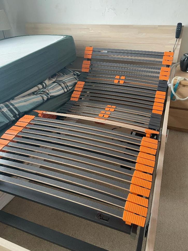 Sommier à lattes reglable électrique, Maison & Meubles, Chambre à coucher | Matelas & Sommiers, Comme neuf, Sommier, 90 cm, 200 cm