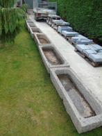 blauwe stenen trog, plantenbak, goede keuze!!, Tuin en Terras, Ophalen, Steen, Gebruikt, Minder dan 30 cm