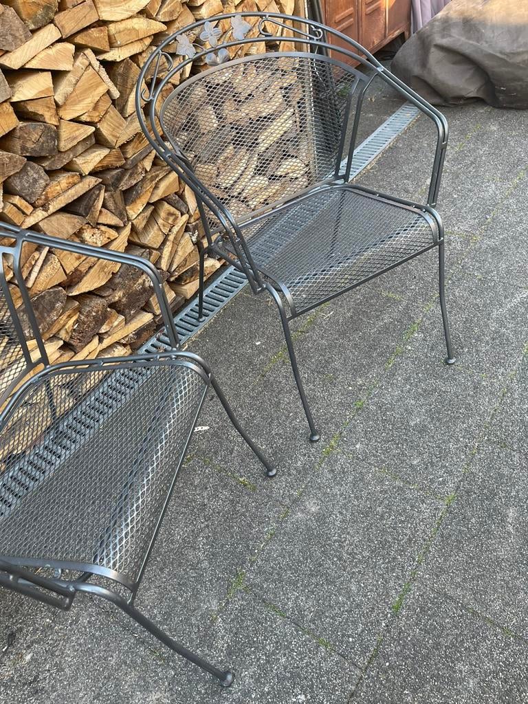 chaises de jardin, Enlèvement, Utilisé, Métal, Empilable