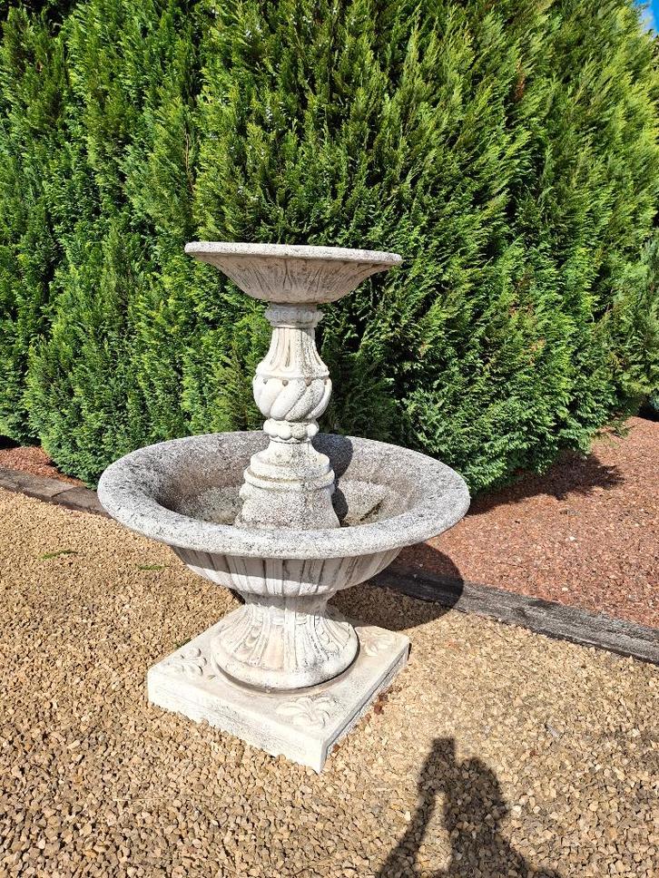 waterfontein witte steen, Jardin & Terrasse, Pièces d'eau & Fontaines, Utilisé, Fontaine, Béton, Enlèvement