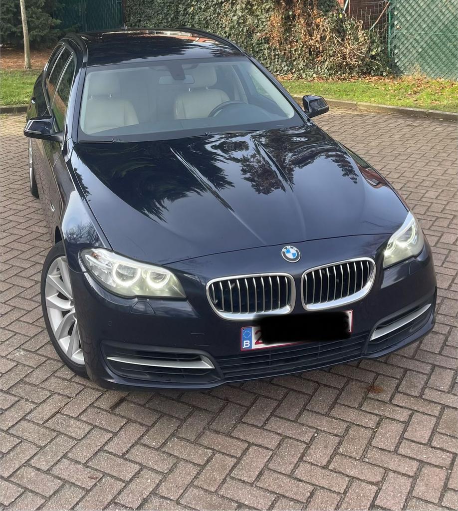 BMW 518d Touring- Euro6b - Perfect Onderhouden & Instapklaar, Auto's, BMW, Achterwielaandrijving, Blauw, Leder, USB