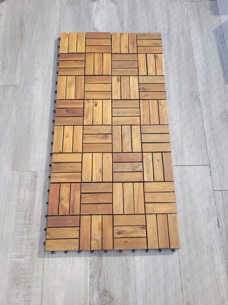 Set van 80 houten tegels, Hout