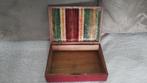 oude houten naaidoos naaikist roodbruin mooi patina, Antiek en Kunst, Ophalen of Verzenden