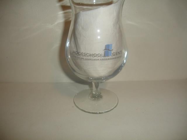 Bierglas Hogeschool Gent, Collections, Verres & Petits Verres, Comme neuf, Verre à bière, Enlèvement ou Envoi