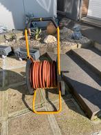 Verrijbare tuinslanghaspel met slang., Enlèvement, Tuyau d'arrosage