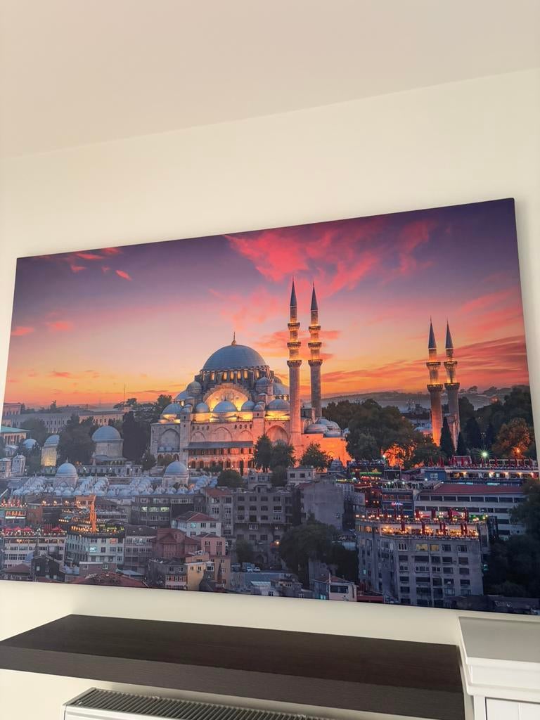 Foto van moskee in Istanbul, Antiek en Kunst, Ophalen of Verzenden