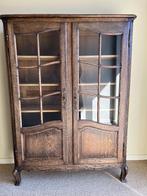 Vitrinekastje met planken, Huis en Inrichting, Ophalen, Gebruikt, Overige houtsoorten, Met deur(en)