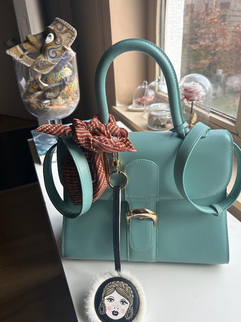 Handtas Delvaux Brilliant authentiek, Handtassen en Accessoires, Tassen | Damestassen, Zo goed als nieuw, Handtas, Blauw, Ophalen of Verzenden