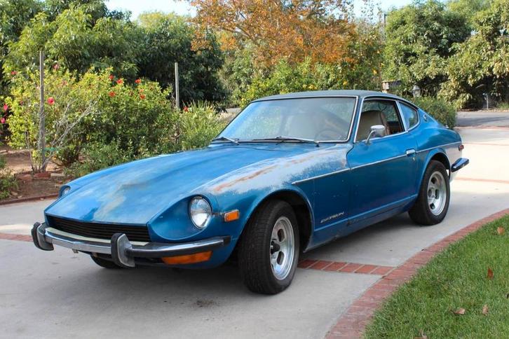 Datsun 240Z Coupe 1973 Blauw Project, Autos, Oldtimers & Ancêtres, Particulier, Radio, Autres marques, Essence, Coupé, Boîte manuelle