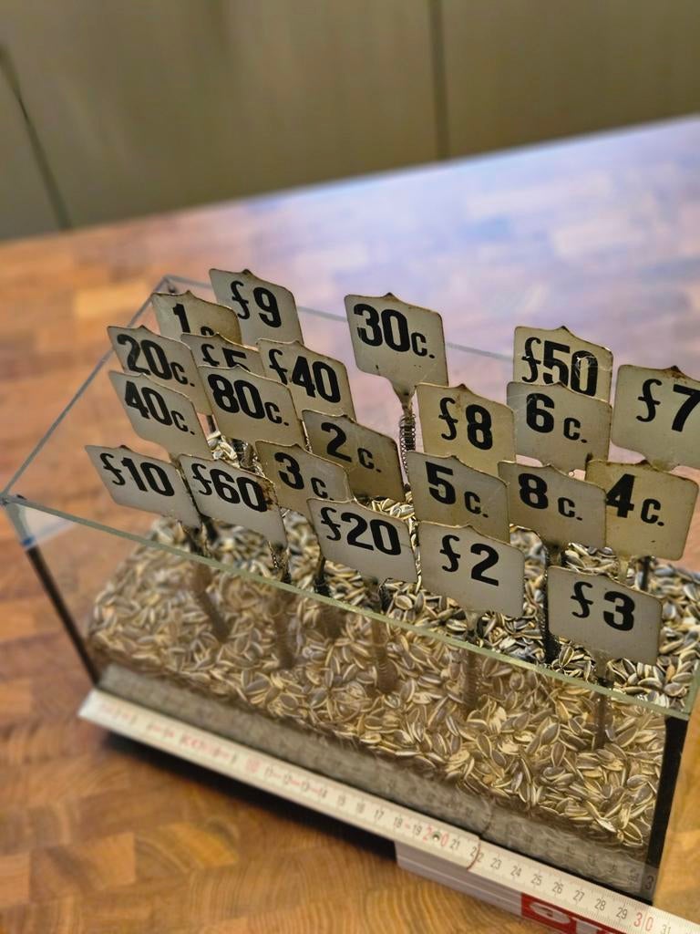 Oude kassa cijferplaatjes, Antiek en Kunst, Ophalen of Verzenden