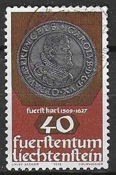 Liechtenstein 1978 - Yvert 651 - Oude Munten (ST), Postzegels en Munten, Postzegels | Europa | Overig, Gestempeld, Verzenden