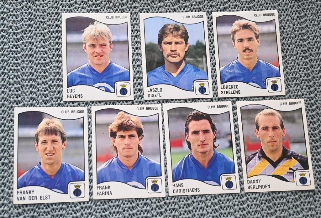 Panini Football 90 / Club Brugge / 7 stickers, Verzamelen, Verzenden, Zo goed als nieuw, Poster, Plaatje of Sticker