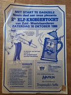 Affiche brouwerij Louwaege Kortemark 1986 jaar van het bier, Verzamelen, Biermerken, Ophalen of Verzenden