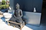 Boeddha zittend op een XXL-kussen, uitverkocht!!, Ophalen, Zo goed als nieuw, Steen, Boeddhabeeld