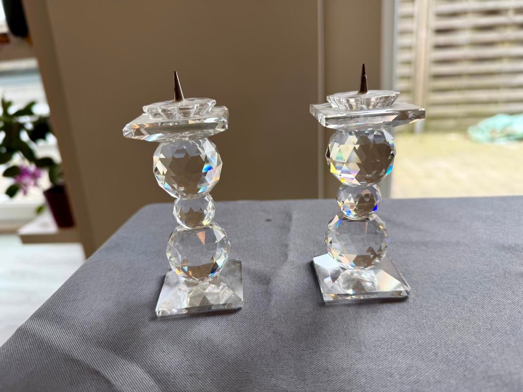 Set Swarovski Crystal Kandelaars (Lichte gebruikssporen), Ophalen, Kristal