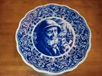 Boch Delfst Blauw bord., Antiek en Kunst, Ophalen of Verzenden