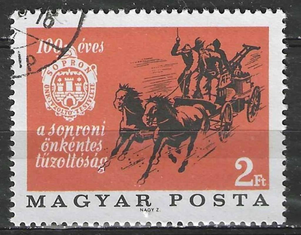 Hongarije 1966 - Yvert 1830 - Pompiers van Sopron (ST), Verzenden, Gestempeld