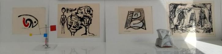 GER RUYTERS / Set de 4 peintures (Grand format / 1963), Antiquités & Art, Art | Peinture | Moderne, Enlèvement