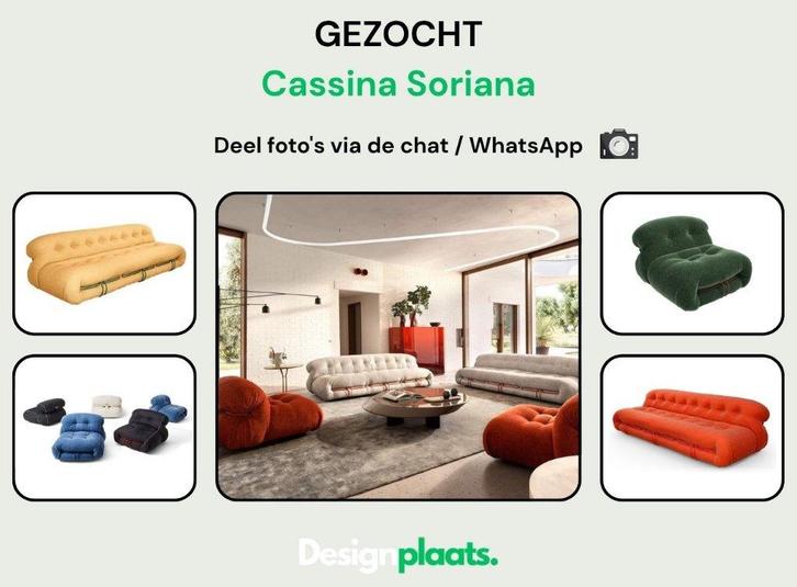 GEZOCHT: Cassina Soriana - Directe Inkoop, Huis en Inrichting, Zetels | Zetels, Ophalen of Verzenden
