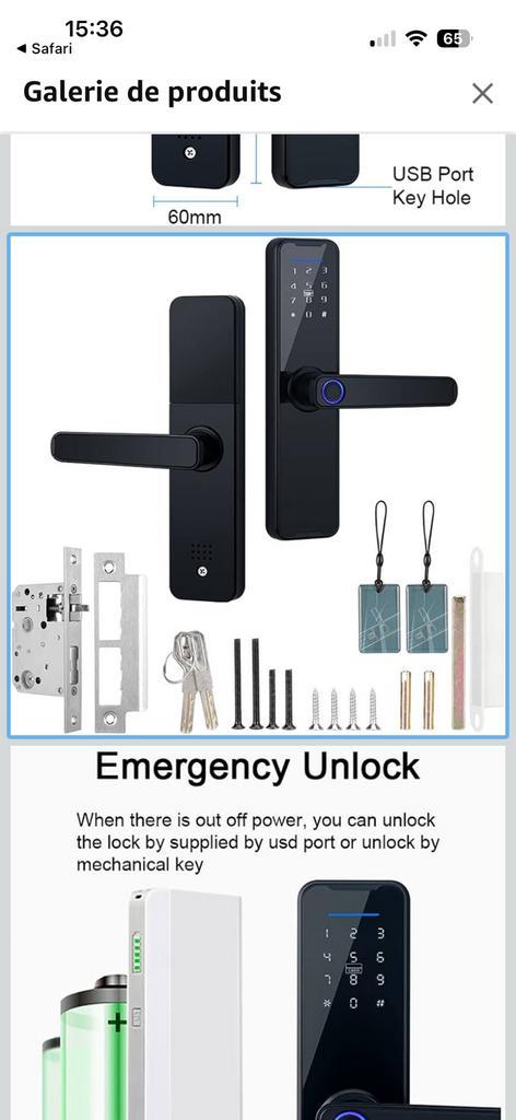 Serrure de sécurité avec clé ou badge, Bricolage & Construction, Serrurerie de bâtiment & Dispositif de fermeture, Comme neuf