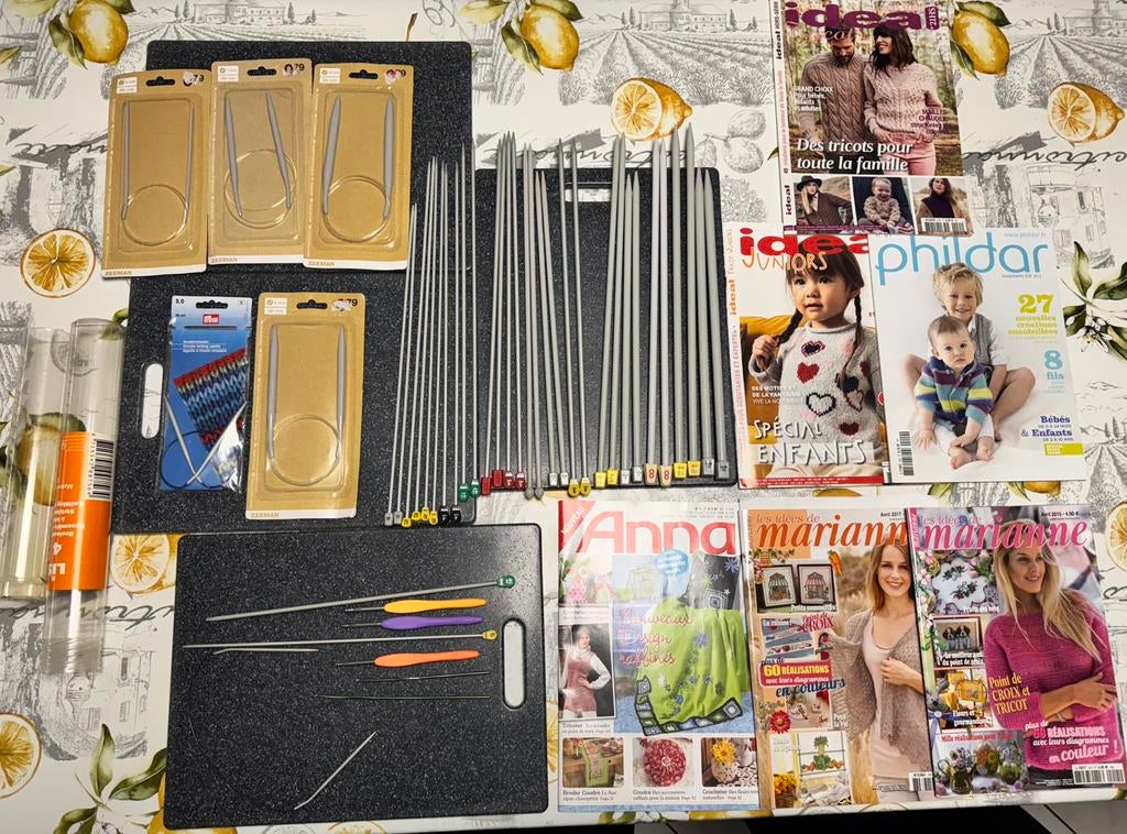 Brei- en haakset (haken, breinaalden, tijdschriften), Hobby en Vrije tijd, Breien en Haken, Zo goed als nieuw, Breien, Naald, Ophalen of Verzenden