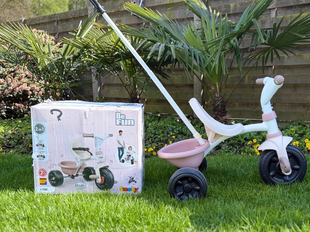 Driewieler, Ophalen of Verzenden, Zo goed als nieuw, Duwstang