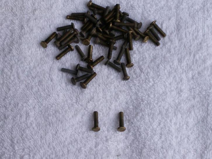 Koperen duim of handschroeven M3., Doe-het-zelf en Bouw, IJzerwaren en Bevestigingsmiddelen, Nieuw, Schroeven, Minder dan 50 mm