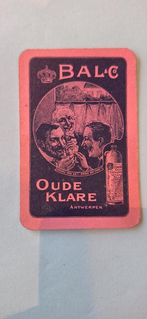 Carte à jouer Antwerp_Bal & C_Oude Klare_Roze_215, Enlèvement ou Envoi, Utilisé, Carte(s) à jouer