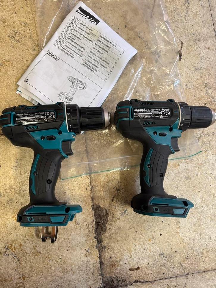 SET van 2x Makita DDF482 18V Schroefboormachine - NIEUW, Doe-het-zelf en Bouw, Gereedschap | Boormachines, Nieuw, Ophalen