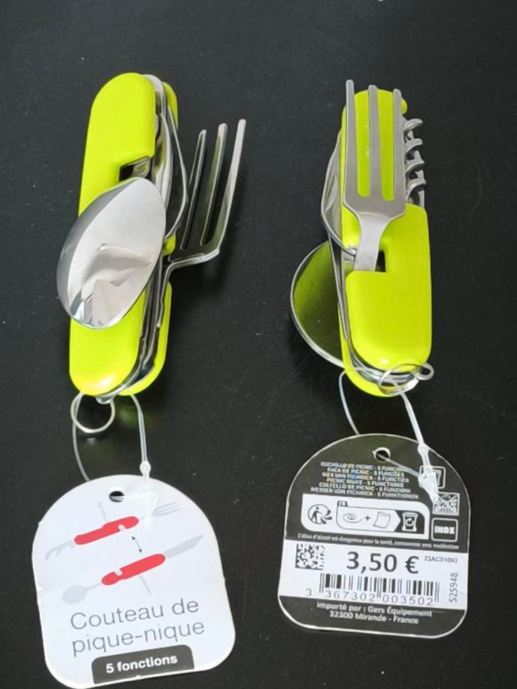 Couteau de pique-nique multifonction, Caravanes & Camping, Accessoires de camping, Neuf, Enlèvement ou Envoi