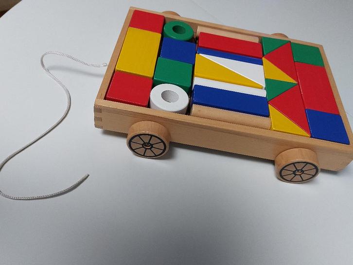 Blokkenkar Ikea, Kinderen en Baby's, Speelgoed | Houten speelgoed, Zo goed als nieuw, Duw- of Trekspeelgoed, Ophalen