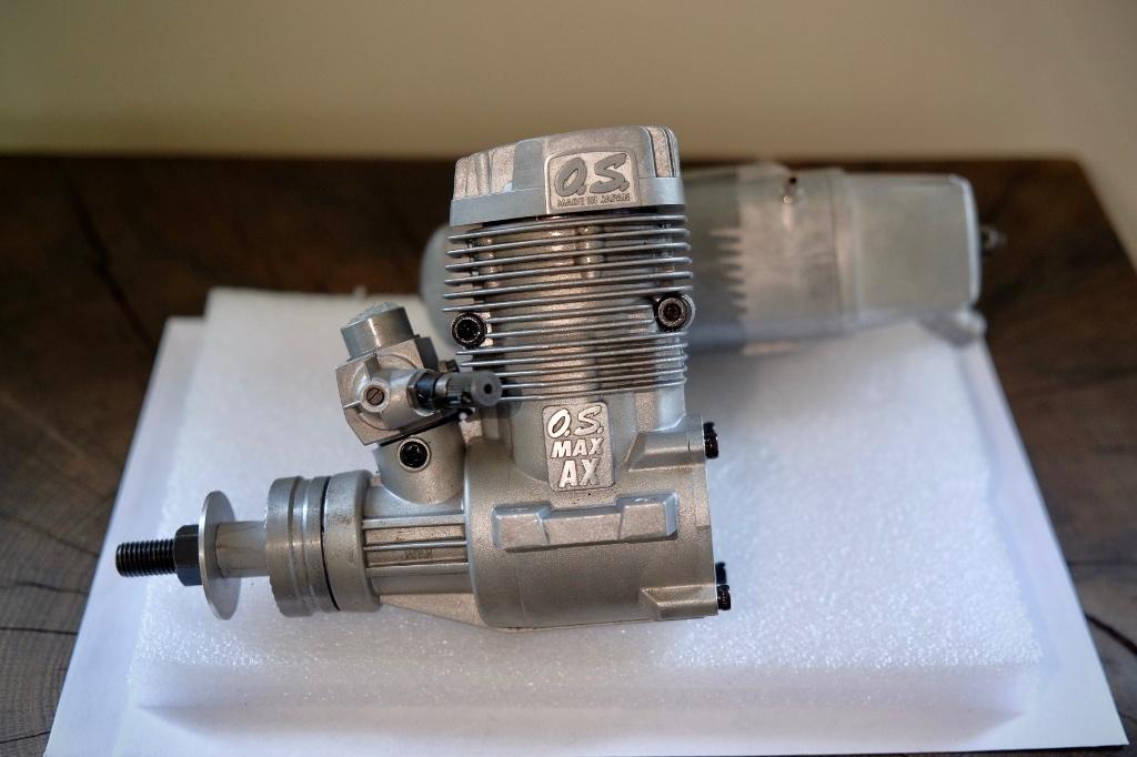 Moteur OS Max AX 75 + pot Power Box – bon  état, Enlèvement ou Envoi, Utilisé, Nitro