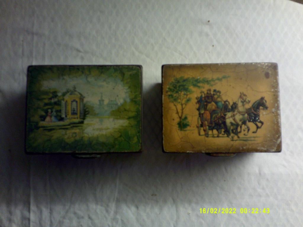 2 Vintage blikken, Verzamelen, Ophalen of Verzenden, Gebruikt, Overige, Overige merken