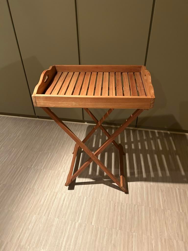 Nieuwe houten bijzettafeltje, dienblad afneembaar!, Ophalen, Hout