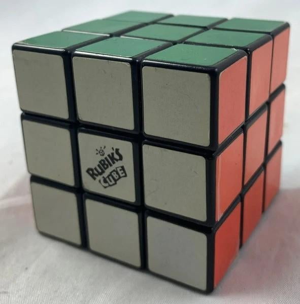 Rubik's Cube 3x3 Origineel Vintage Puzzel Logo Retro, Verzenden, Minder dan 500 stukjes, Zo goed als nieuw, Rubik's of 3D-puzzel