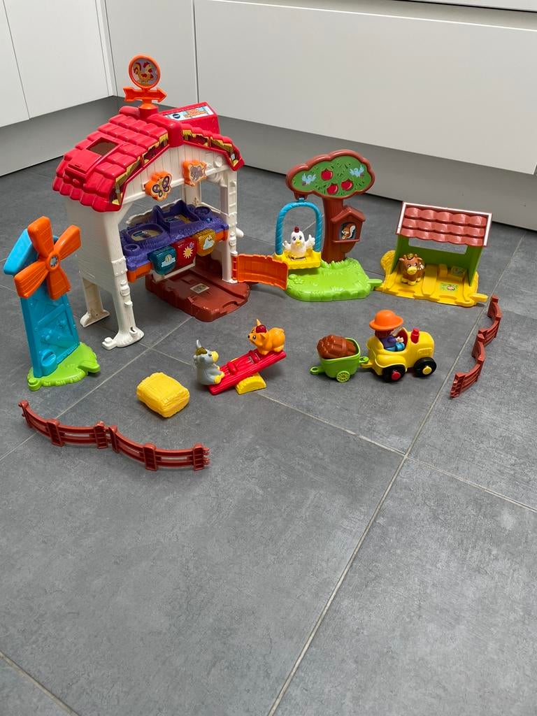 Zoef zoef dierenboerderij vtech, Ophalen, Zo goed als nieuw, Speelset, Met licht