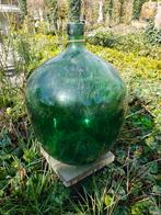 Dame Jeanne, groene wijnfles, buikfles. H: 45 cm Turnhout., Tuin en Terras, Ophalen