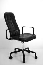 Vintage Supporto bureaustoel – Frederick / Fred Scott / ICF, Enlèvement, Comme neuf, Noir, Cuir